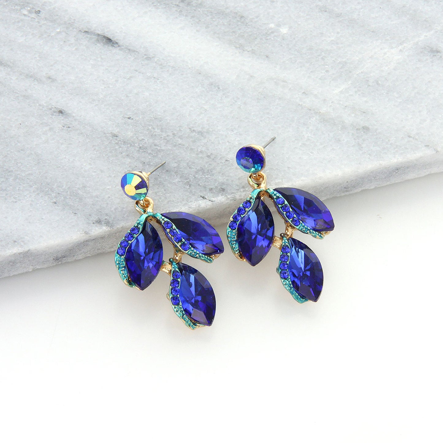 Hazel Leaf Droplet Necklace & Earring Set