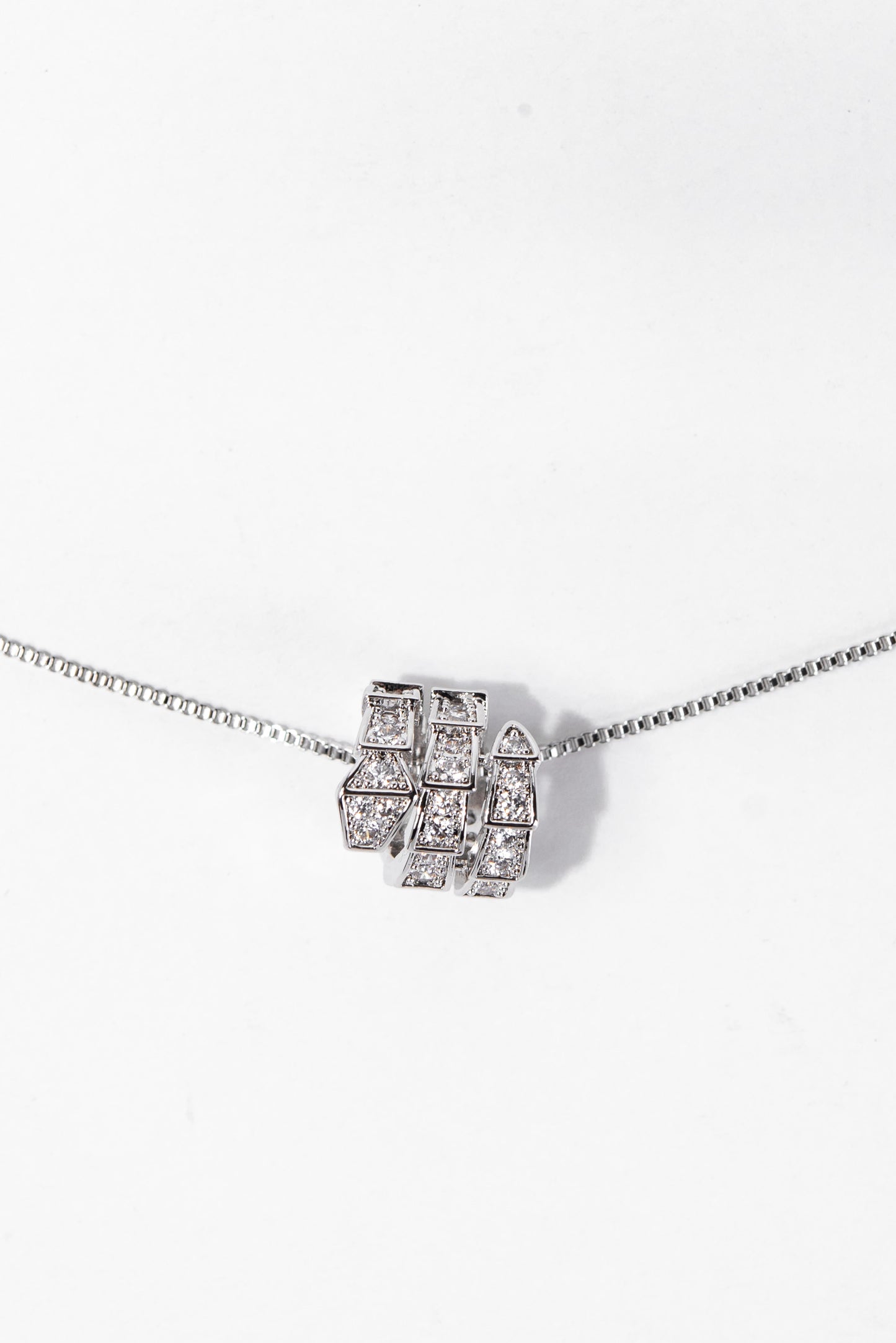 Tasha Snake CZ Gold Plated Necklace