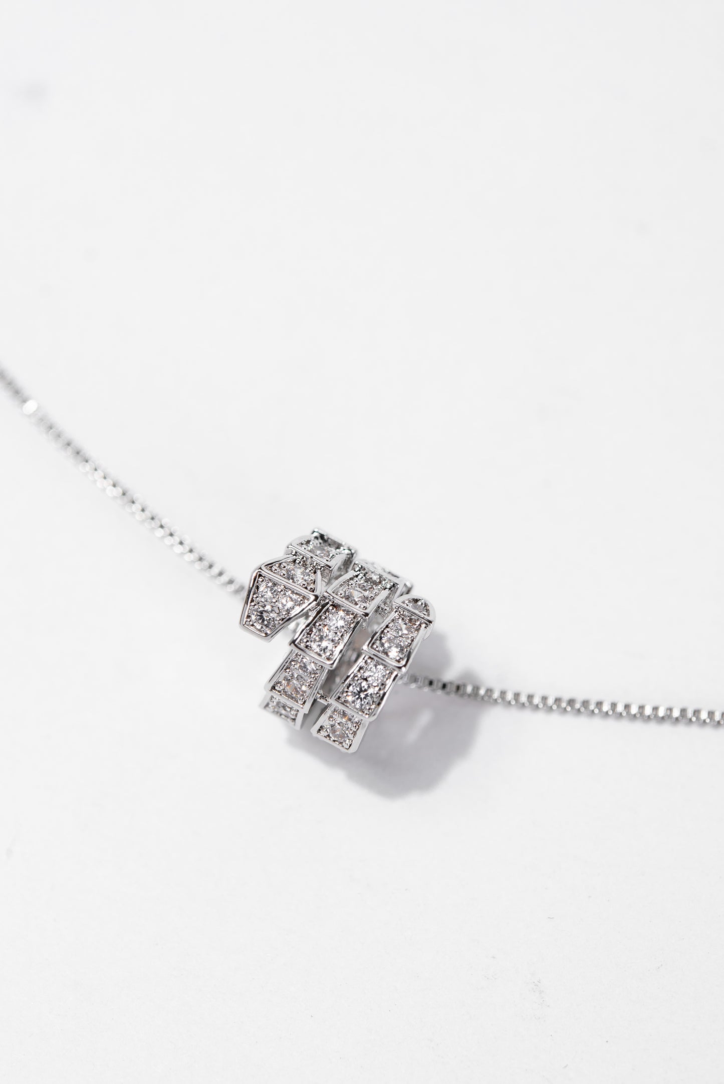 Tasha Snake CZ Gold Plated Necklace