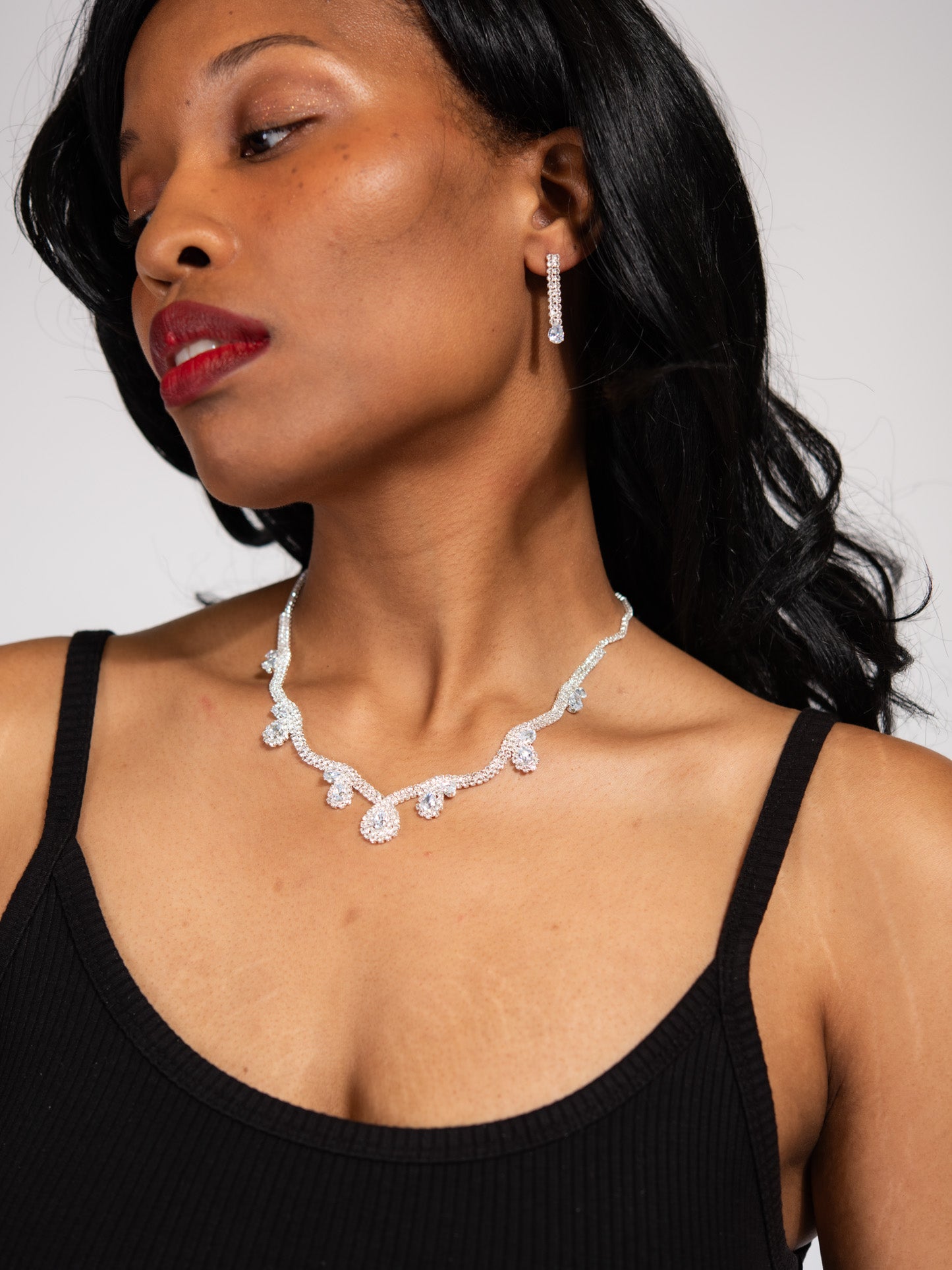 Ruth Elegant Rhinestone Necklace Set