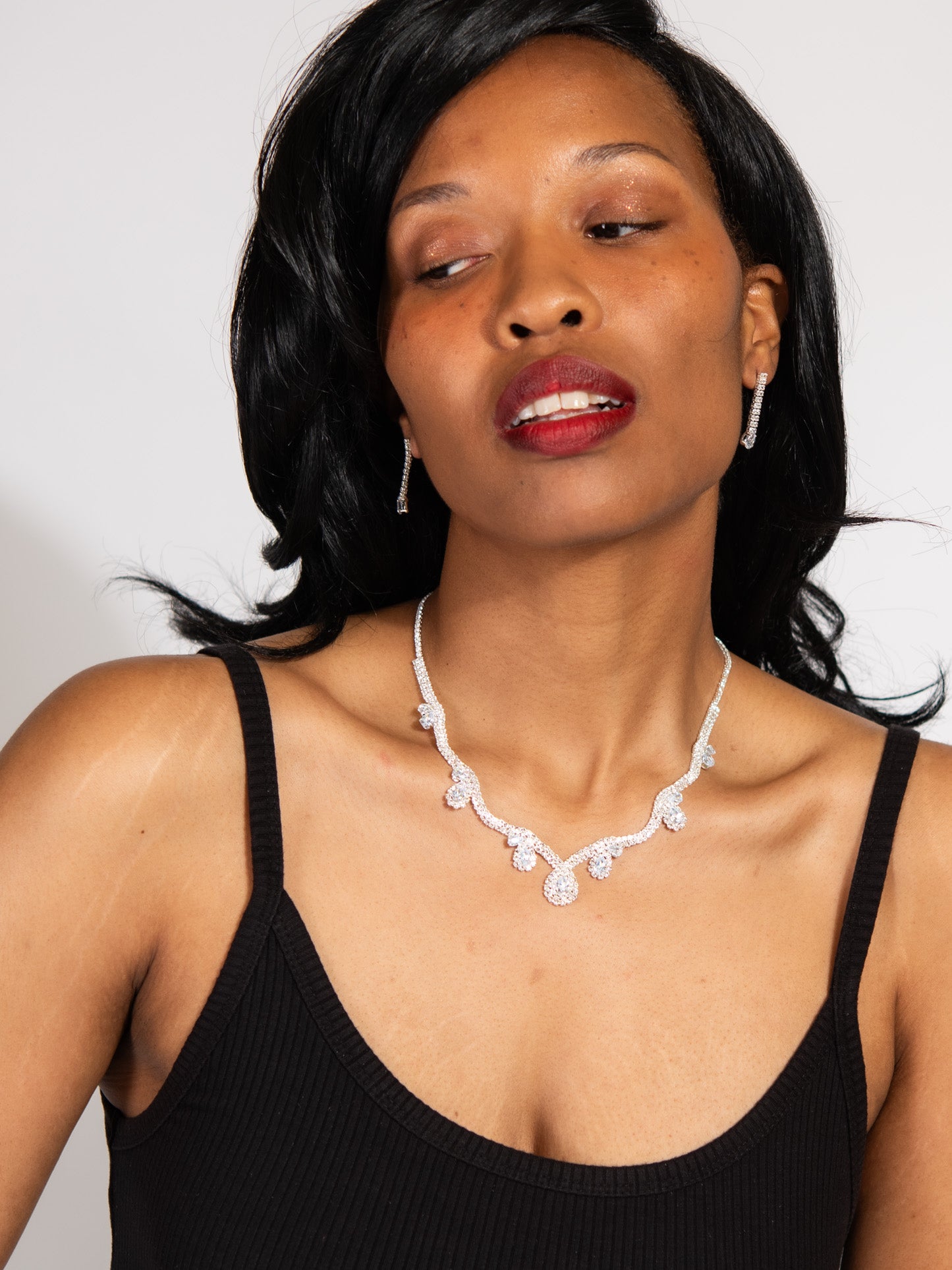 Ruth Elegant Rhinestone Necklace Set