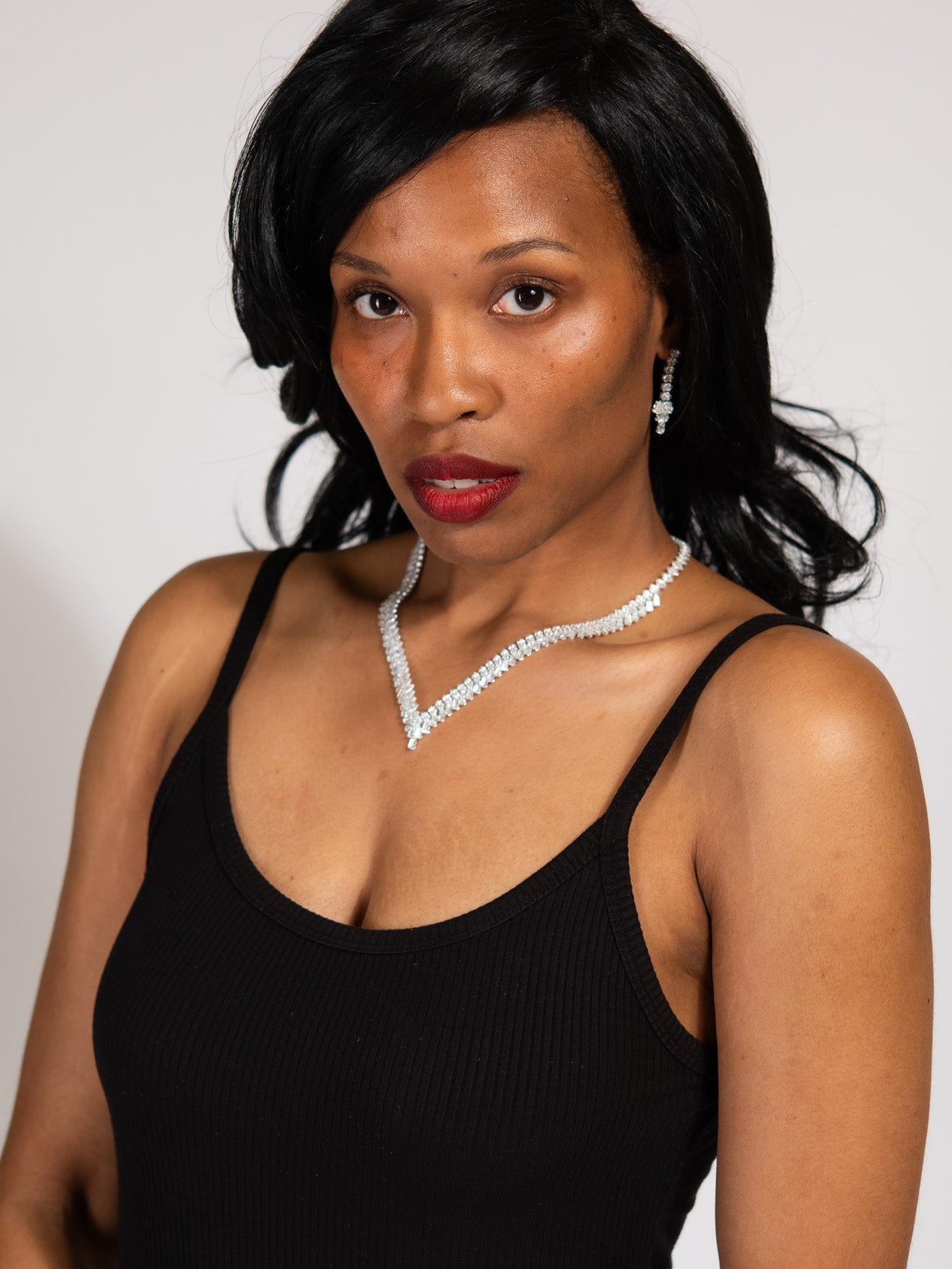 Sara Elegant Cubic Zirconia Necklace Set