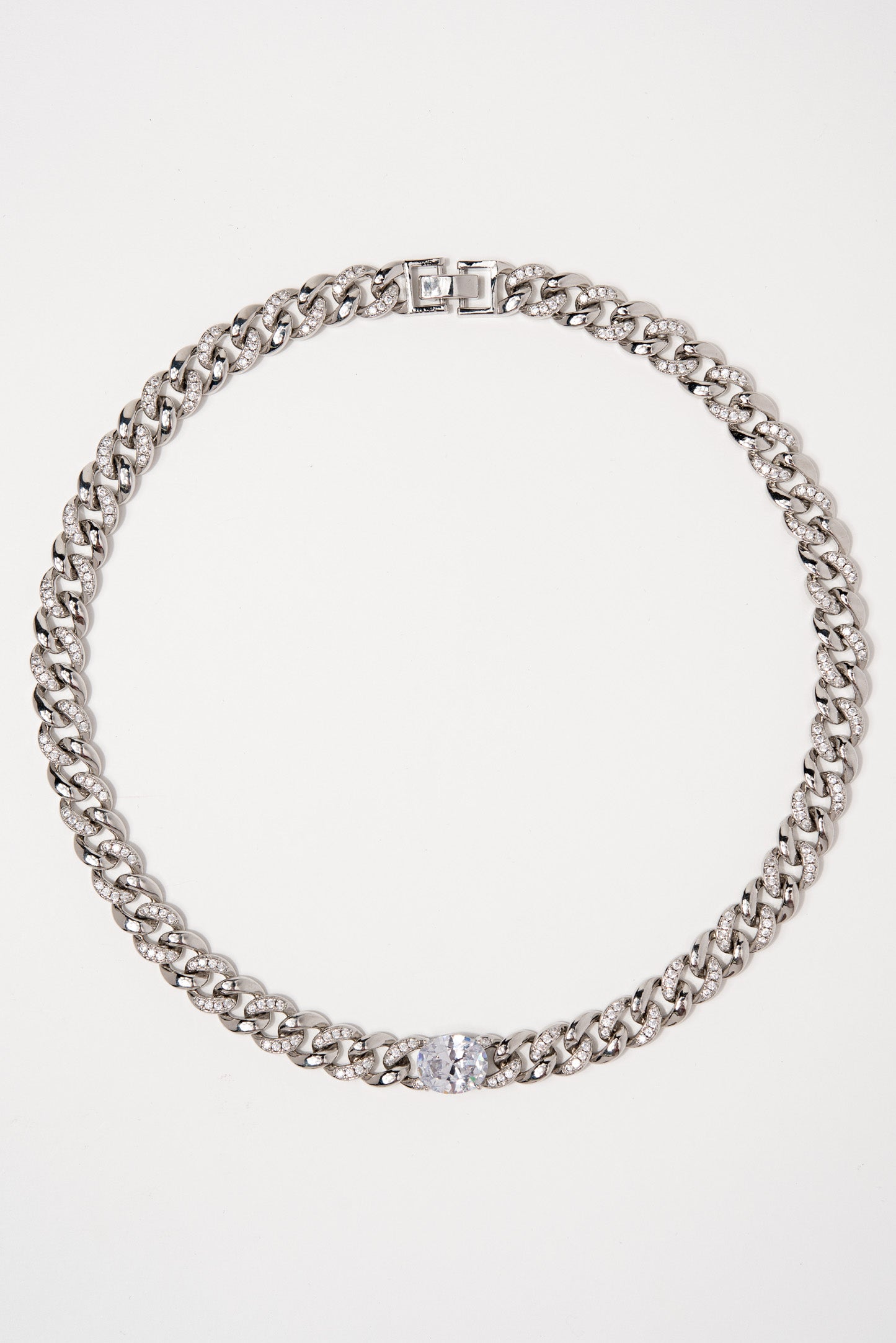 Cuban CZ Necklace Set