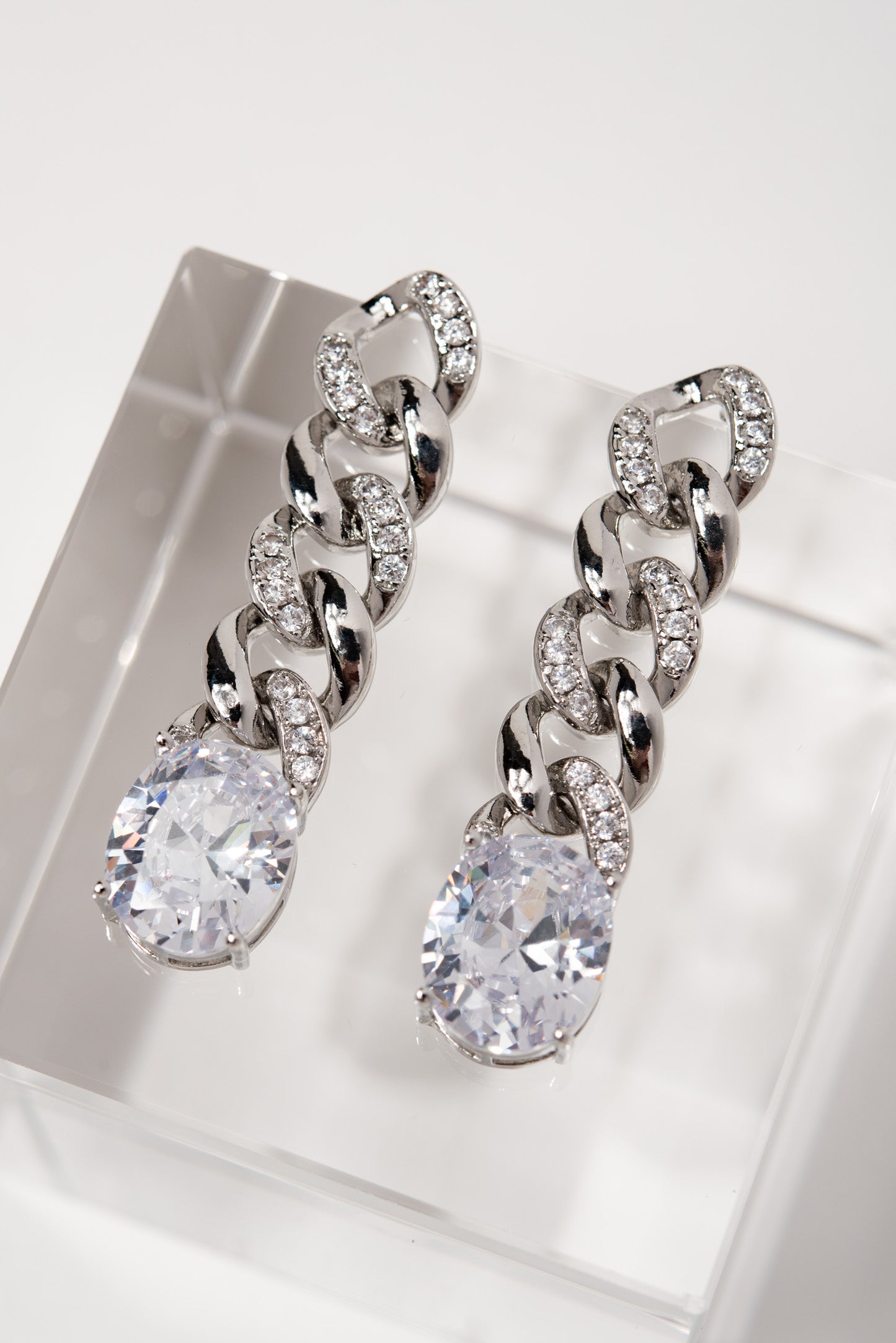 Cuban CZ Necklace Set