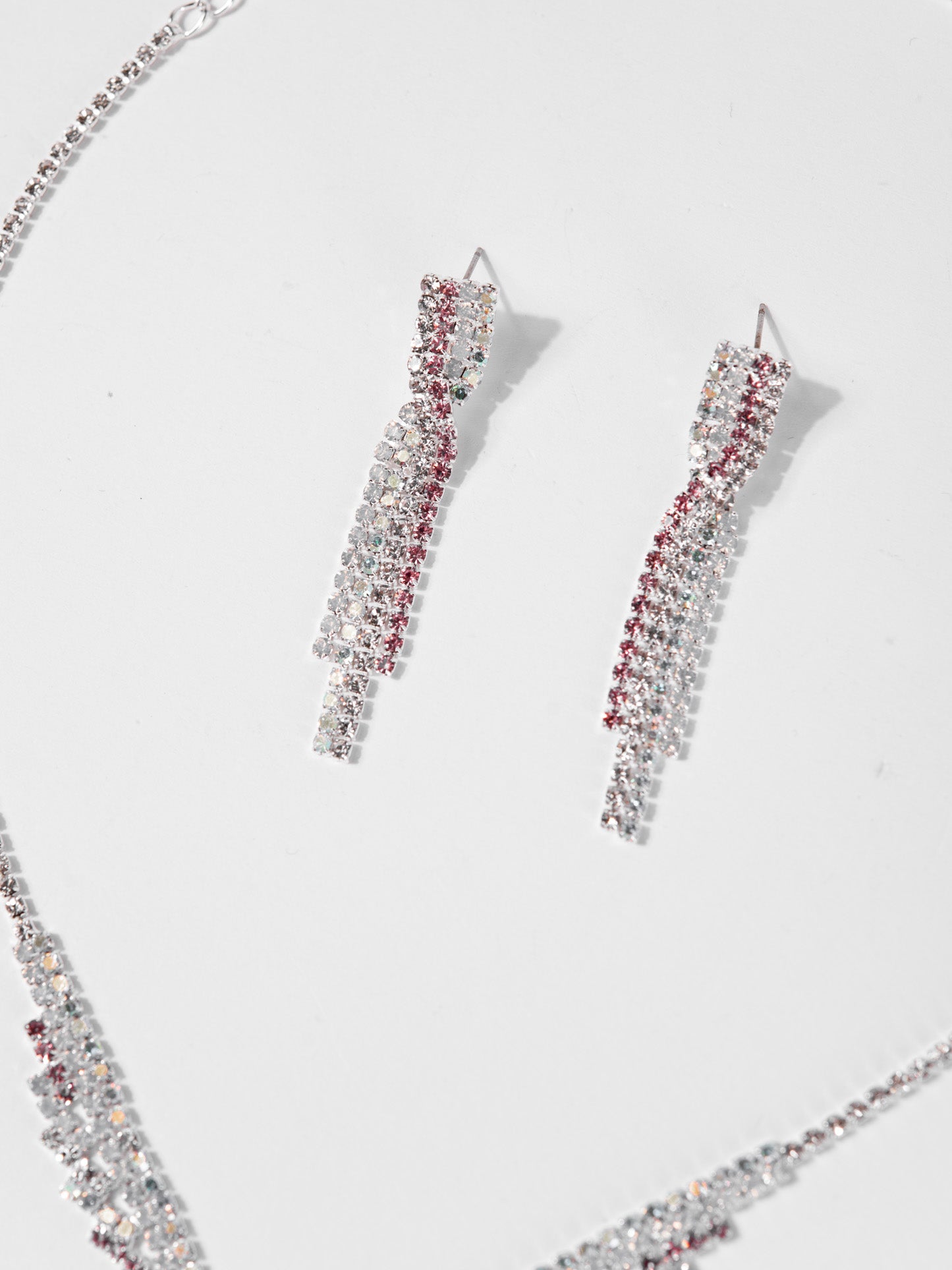 Jasmine Cubic Zirconia Elegant Rhinestone Necklace Set