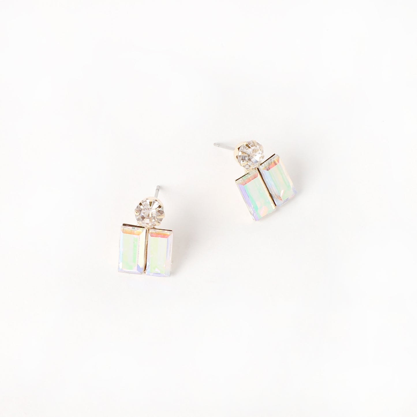 Danika Rectangular Stone Necklace & Earring Set