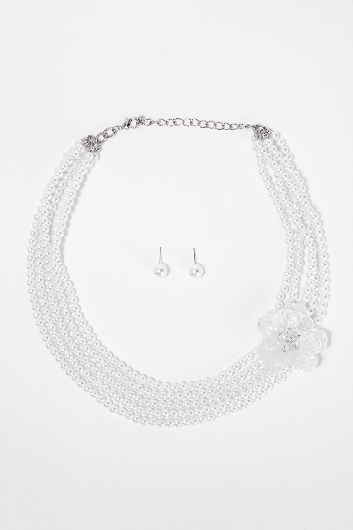 Gianna Pearl with Flower Necklace Set