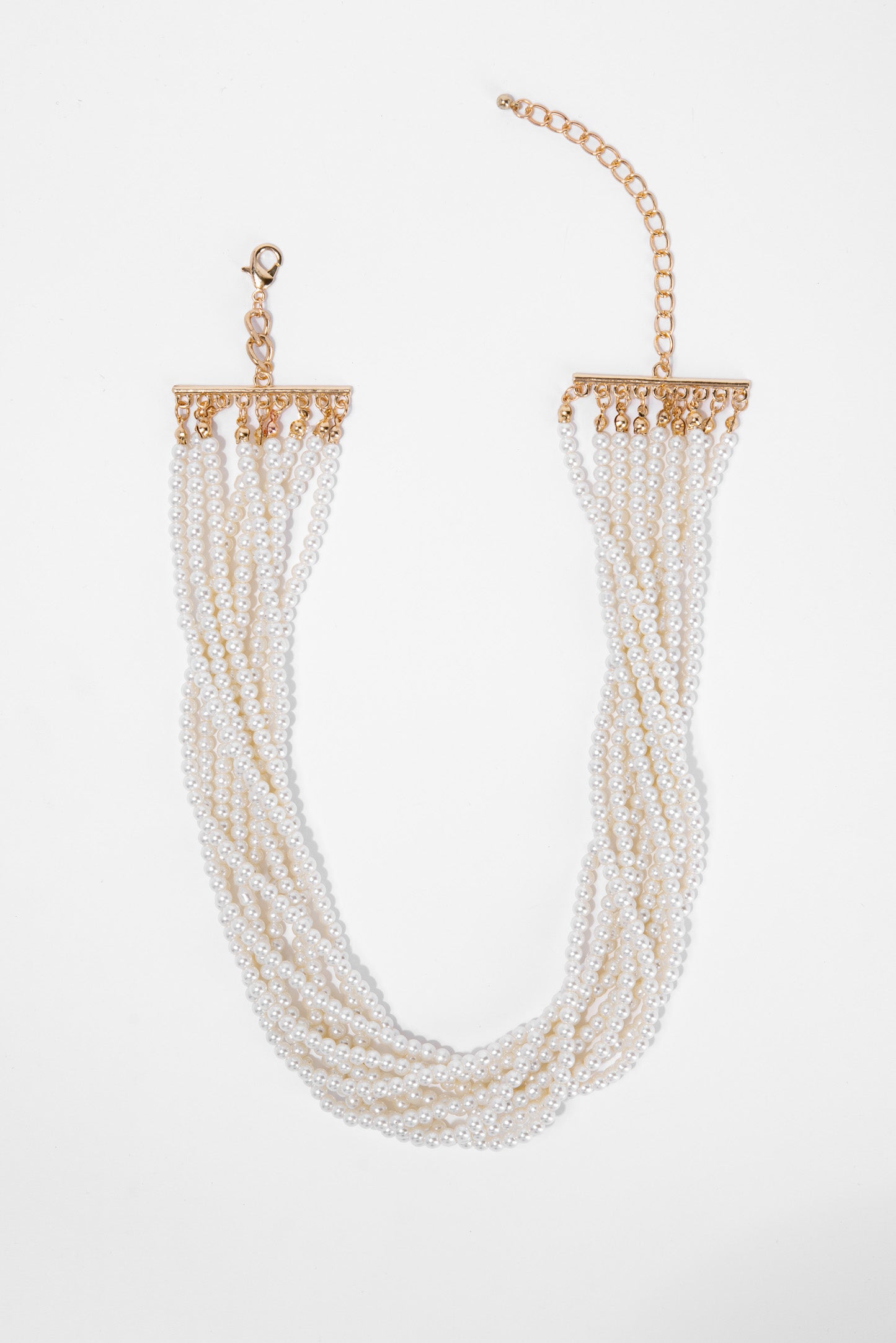 Giovanna 9 Line Pearl Necklace Set