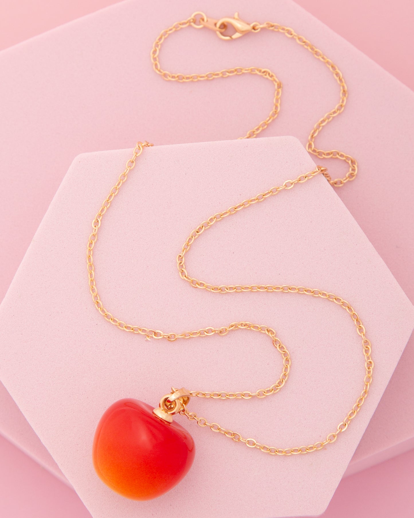 Glinda Color Acrylic Cherry Pendant Necklace