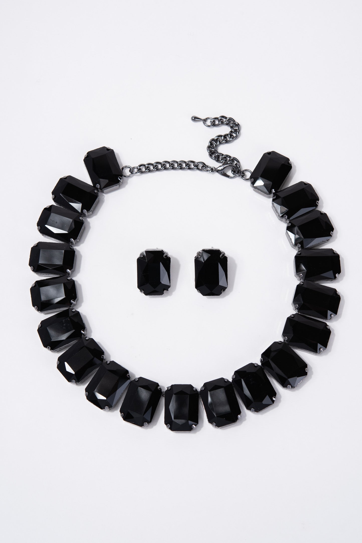 Lexi Crystal Octagon Cut Collar Necklace Set
