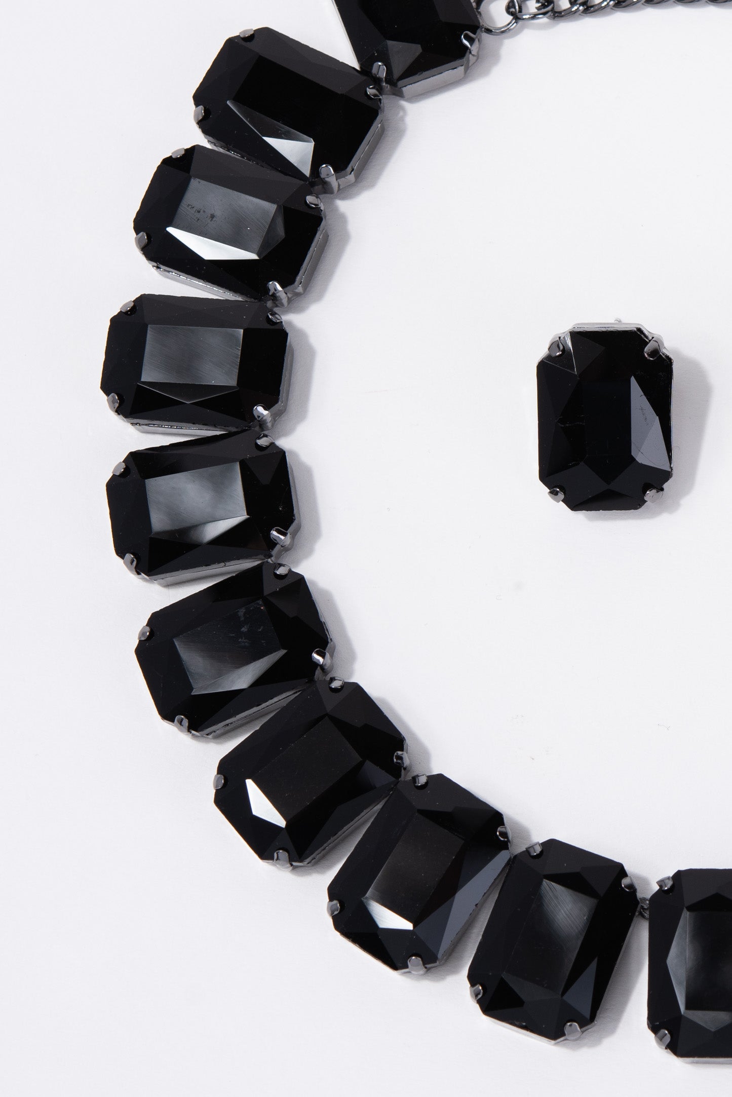 Lexi Crystal Octagon Cut Collar Necklace Set