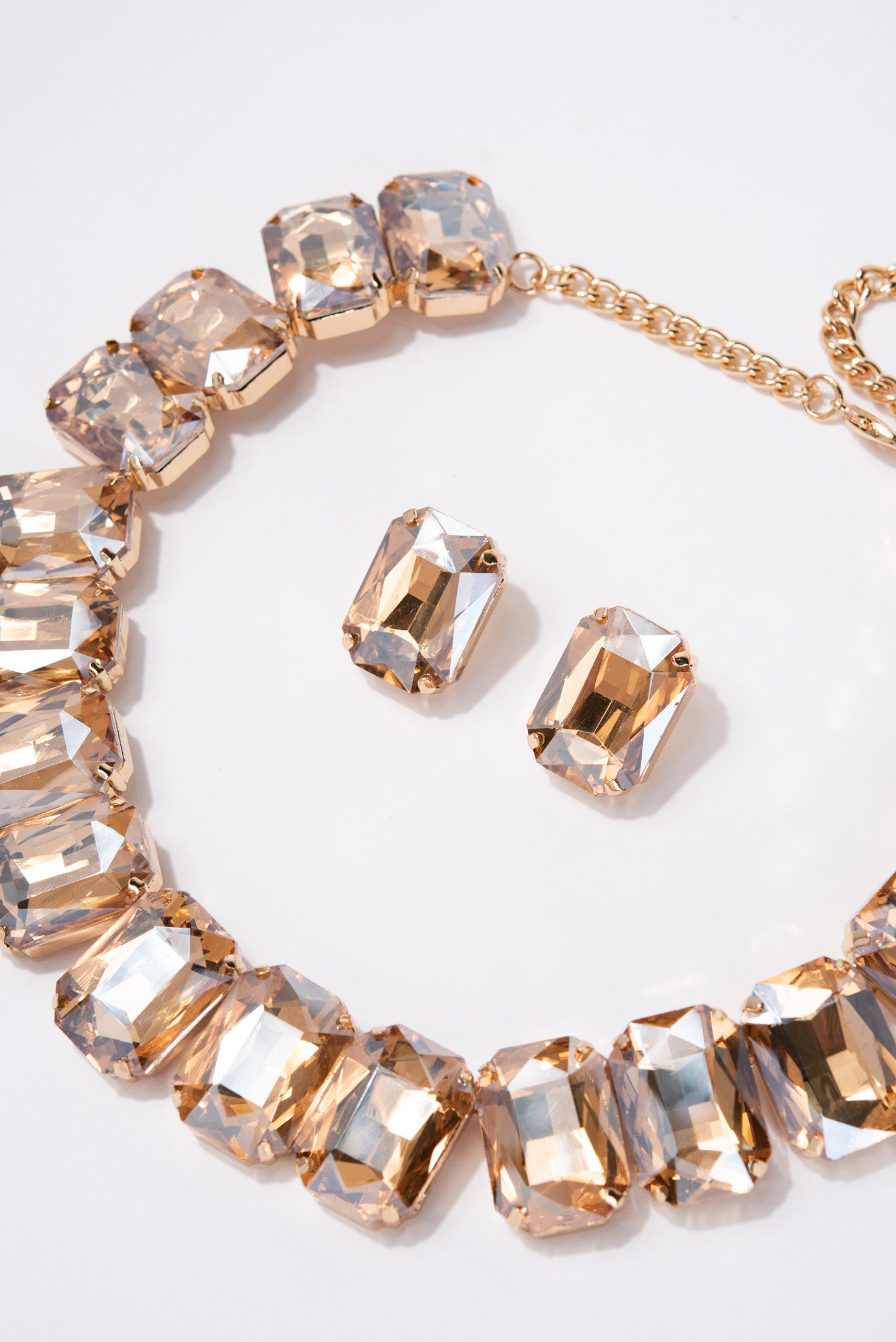 Lexi Crystal Octagon Cut Collar Necklace Set