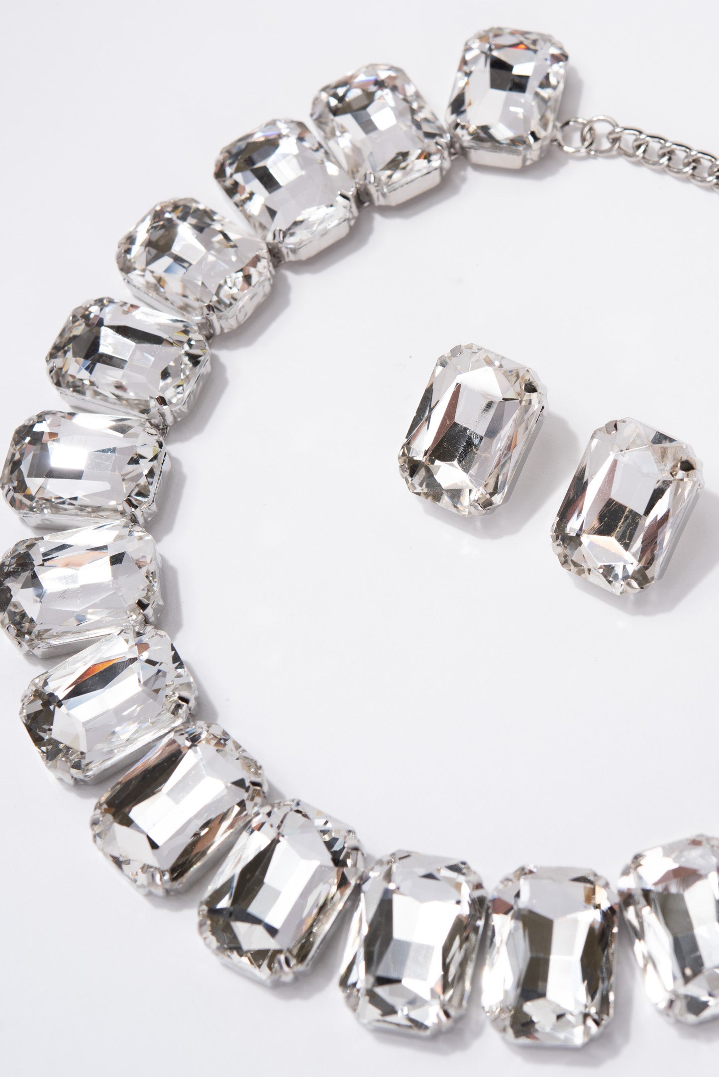 Lexi Crystal Octagon Cut Collar Necklace Set
