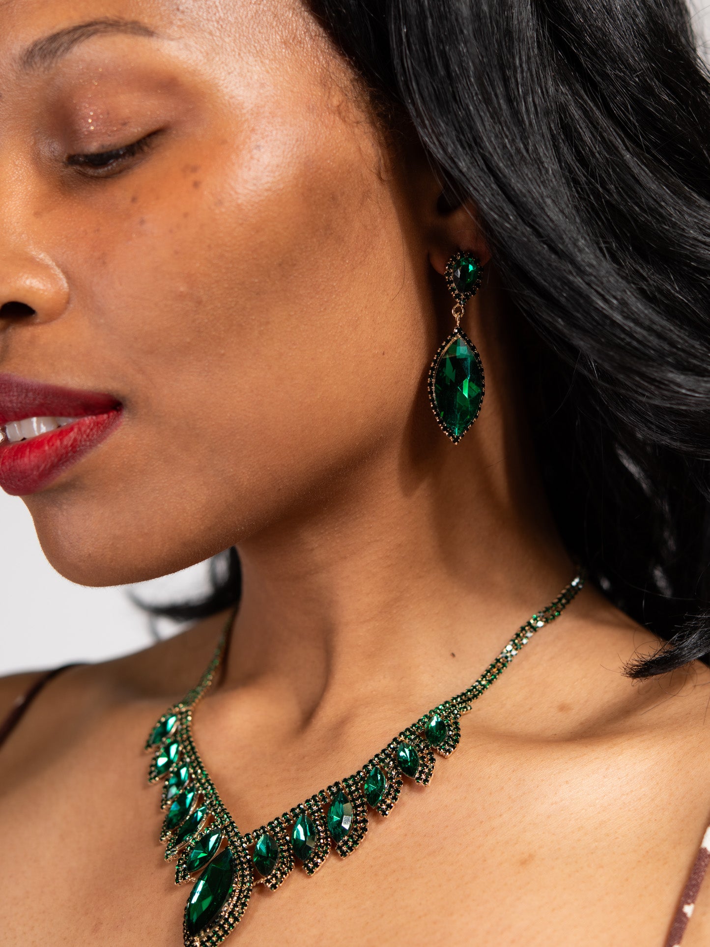 Phoebe Rhinestone Necklace Set