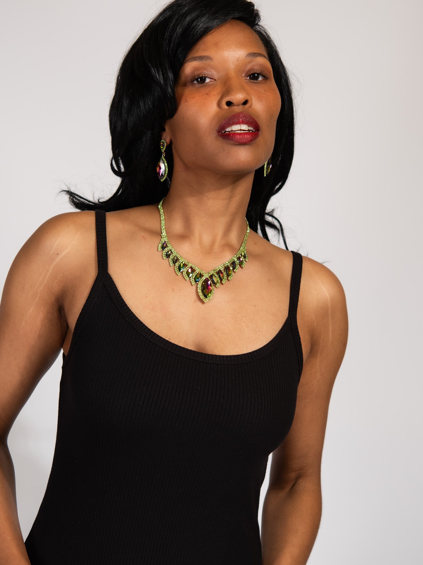 Phoebe Rhinestone Necklace Set