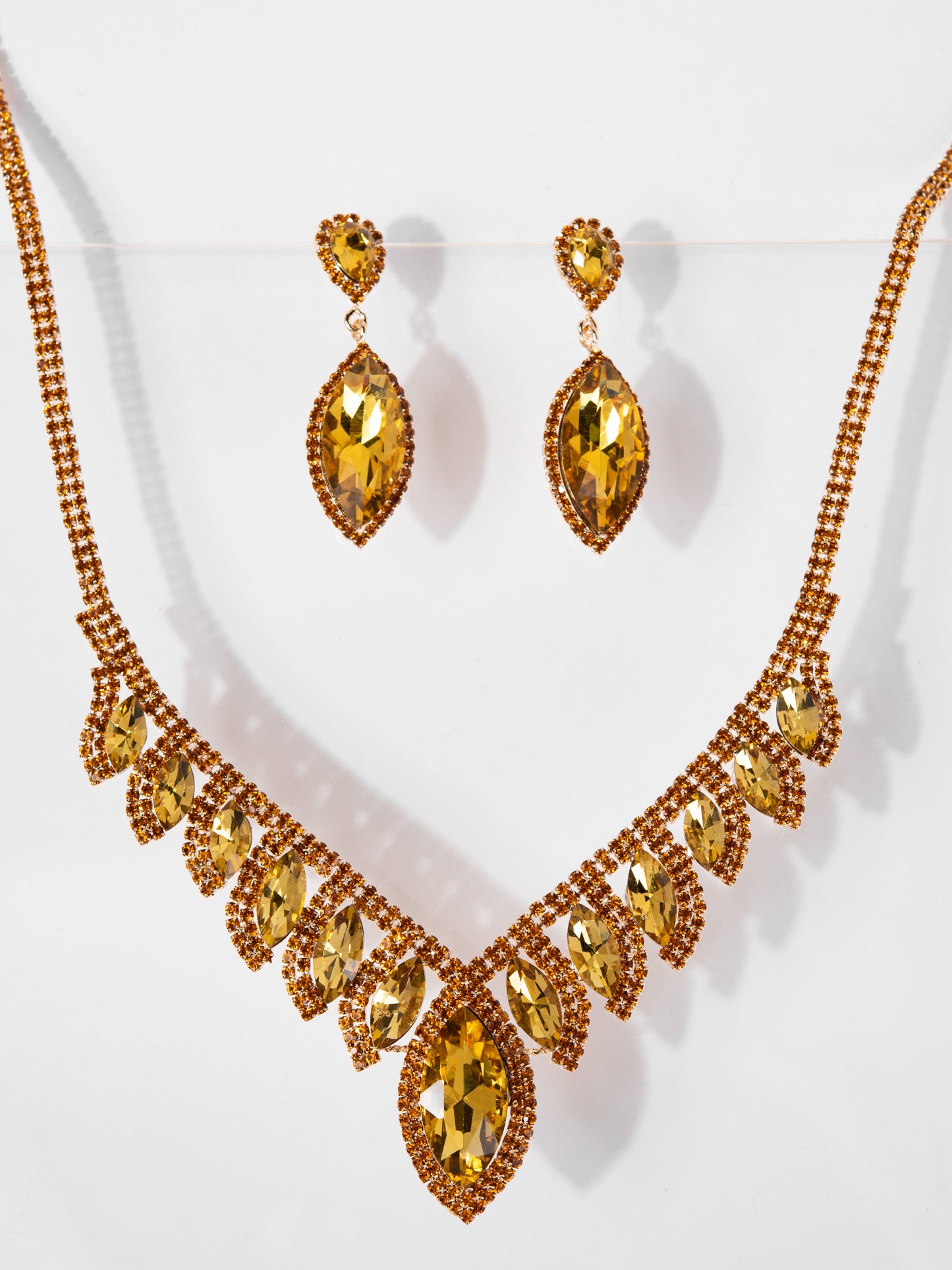 Phoebe Rhinestone Necklace Set