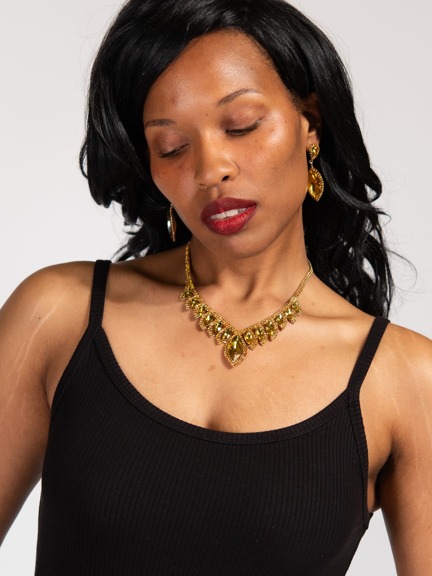 Phoebe Rhinestone Necklace Set