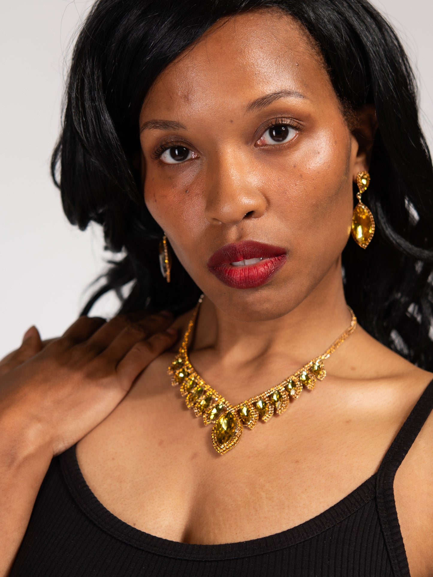 Phoebe Rhinestone Necklace Set