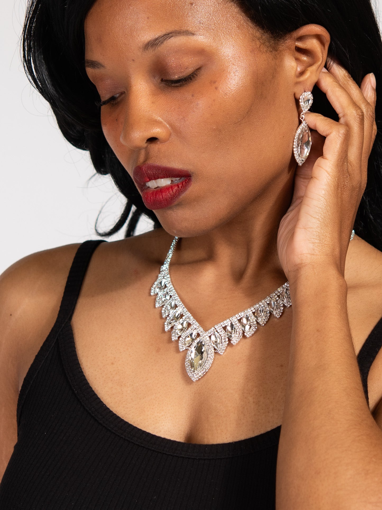 Phoebe Rhinestone Necklace Set