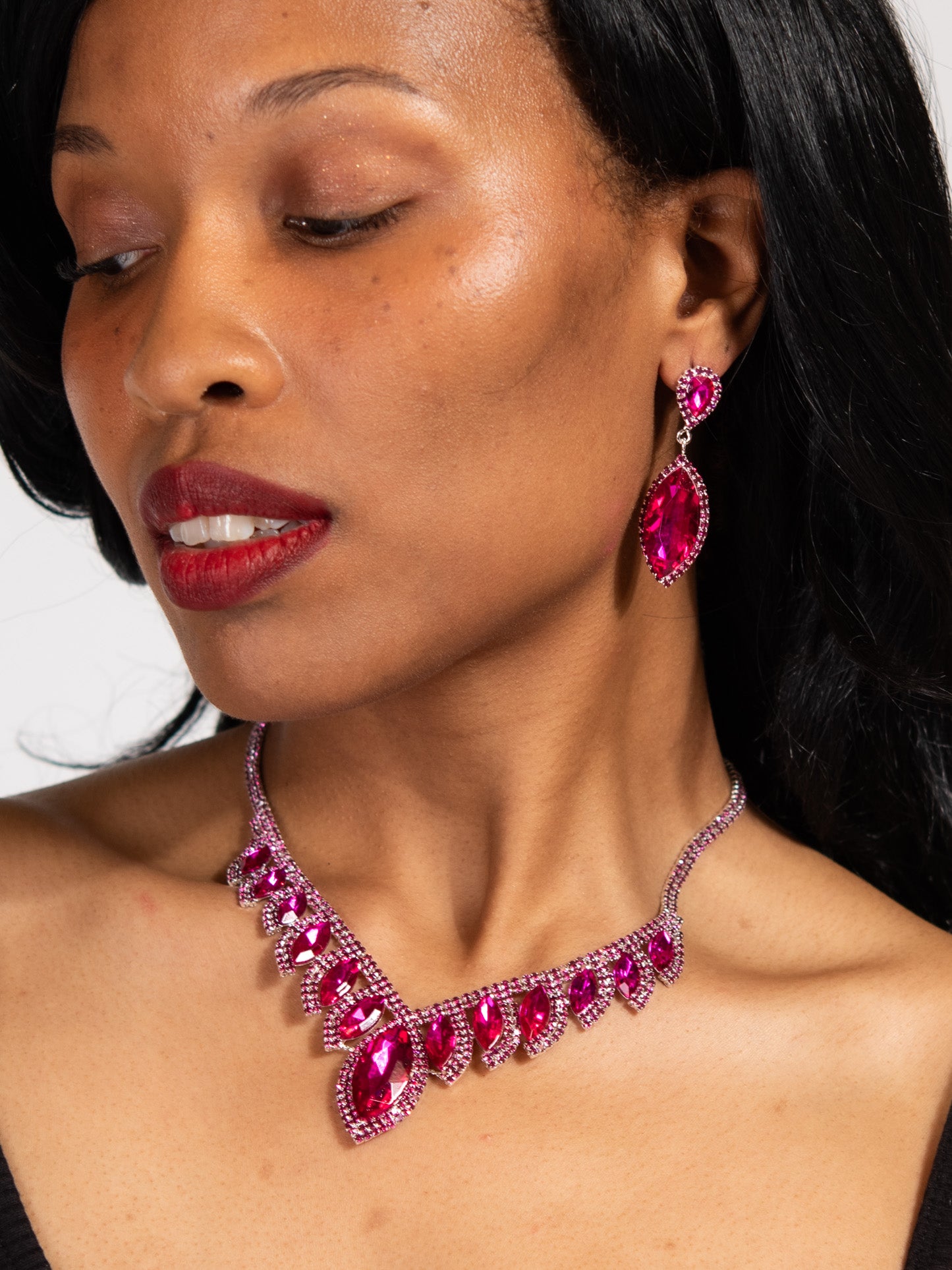 Phoebe Rhinestone Necklace Set