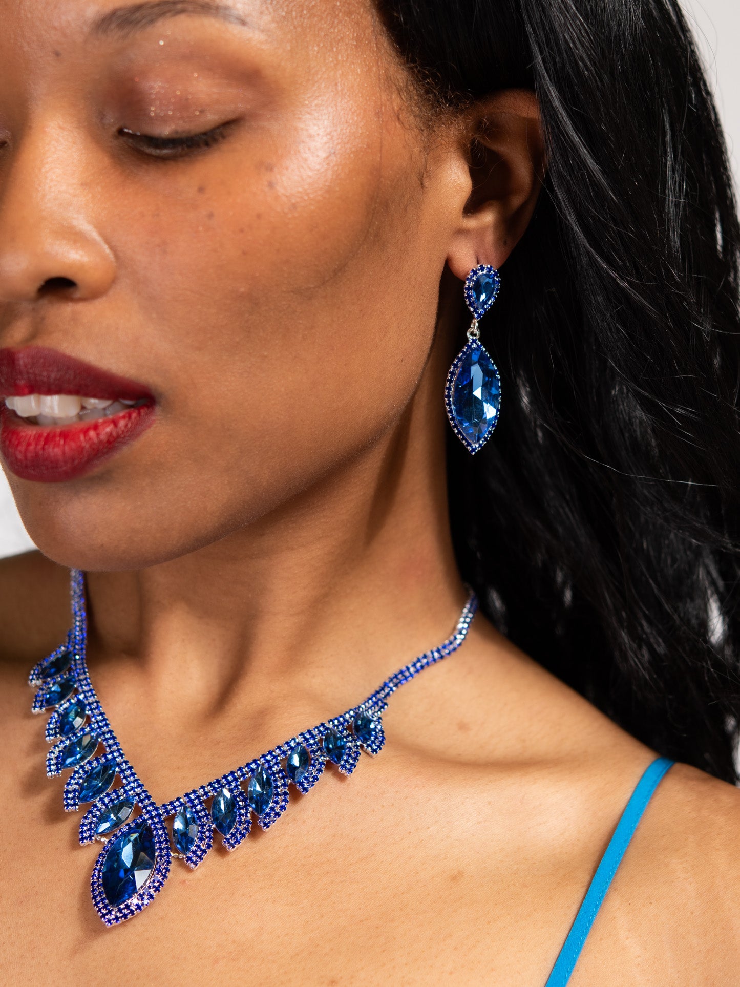 Phoebe Rhinestone Necklace Set