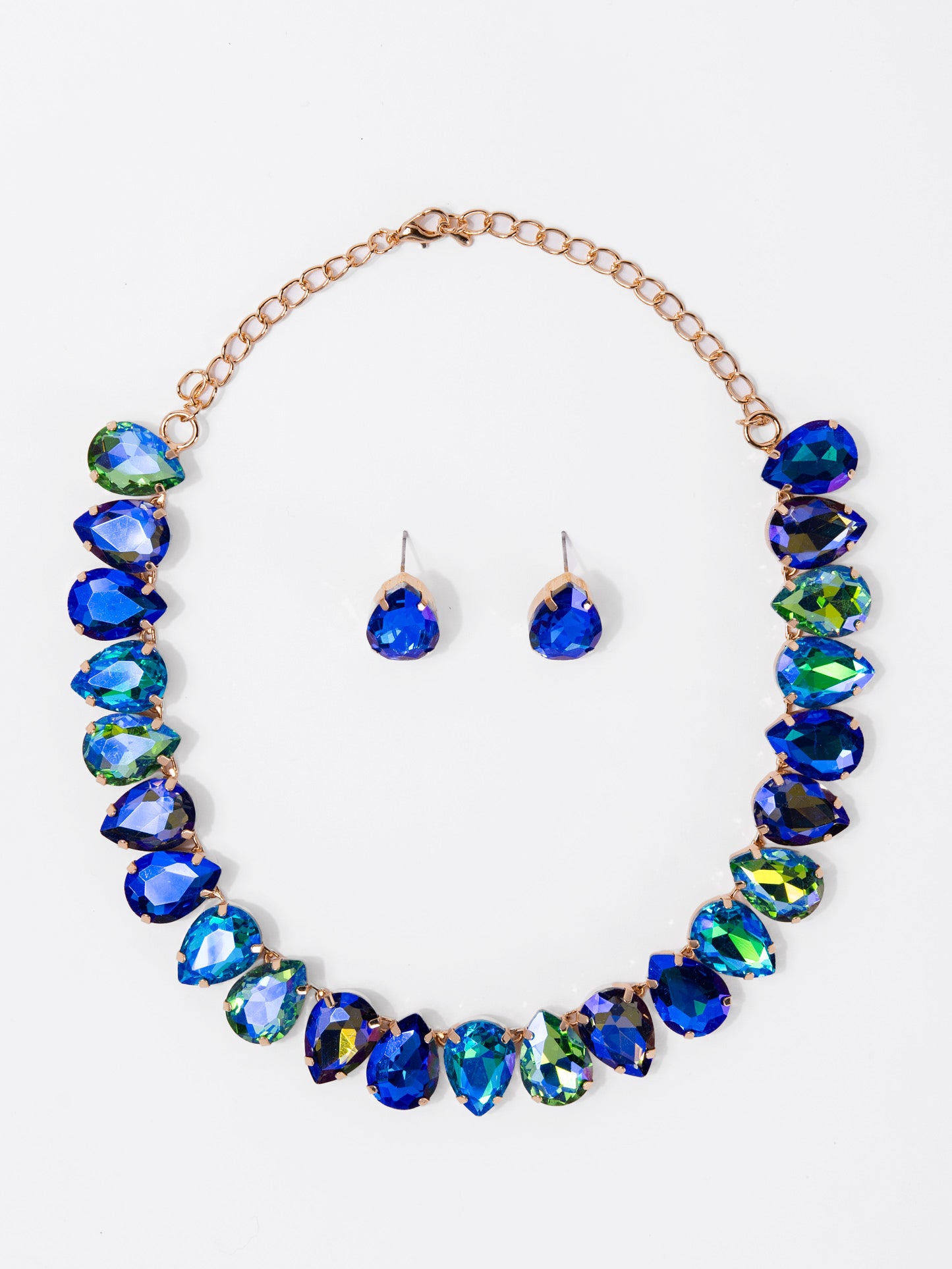 Victoria Rhinestone Statement Necklace Set