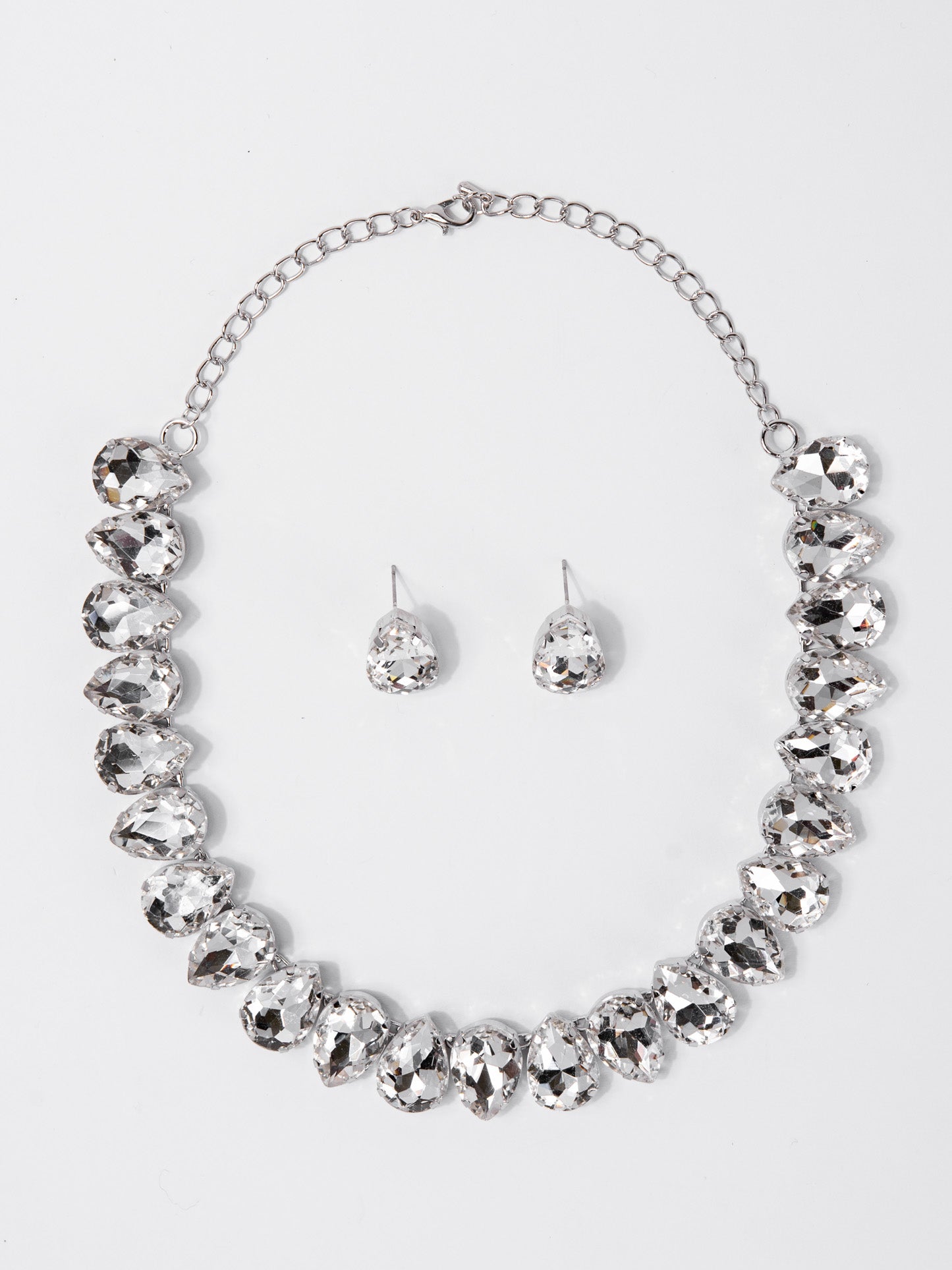 Victoria Rhinestone Statement Necklace Set