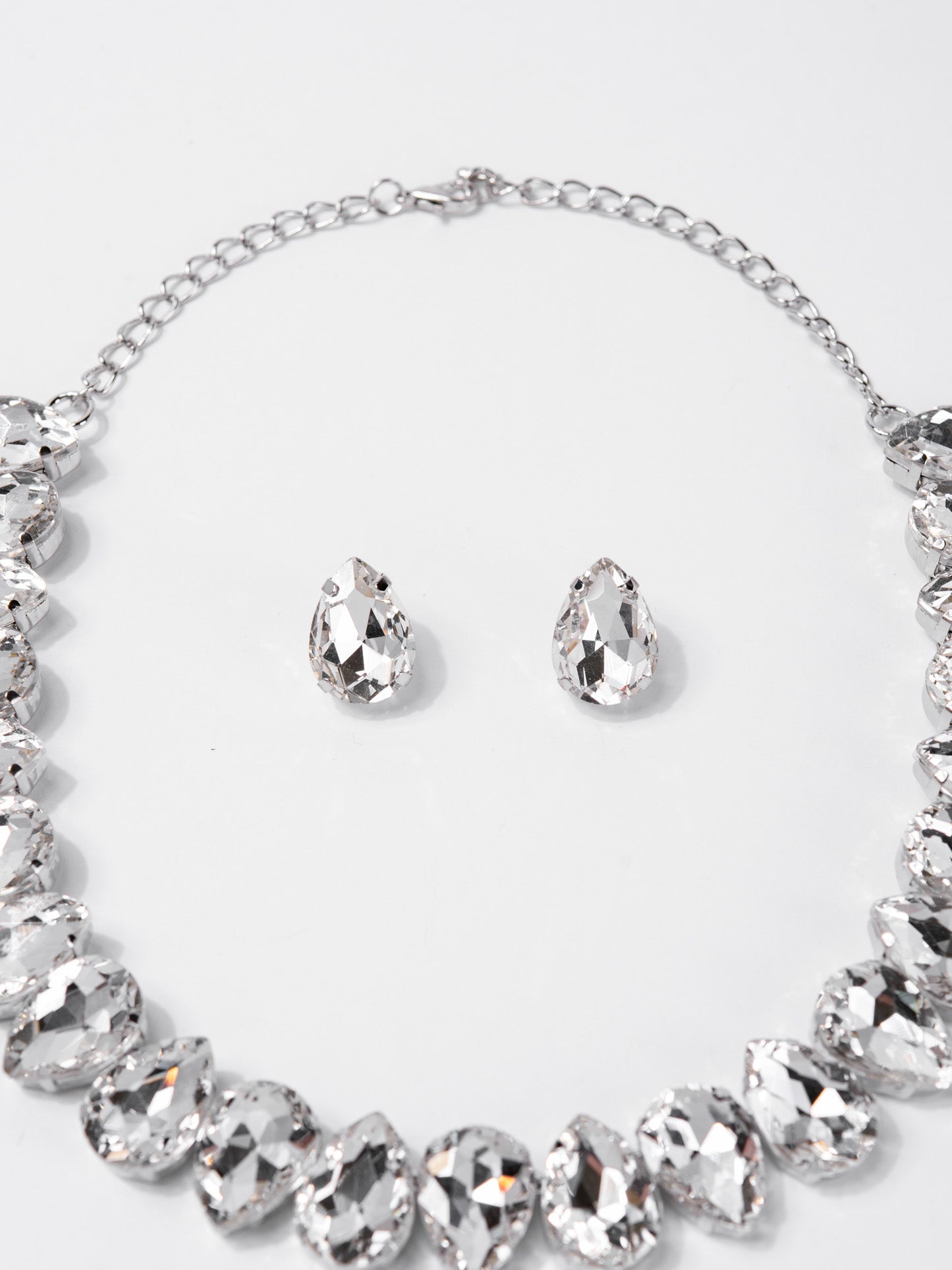 Victoria Rhinestone Statement Necklace Set