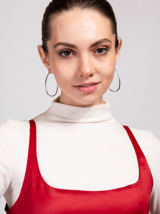 Gloria Metal Oval Hoop Earrings