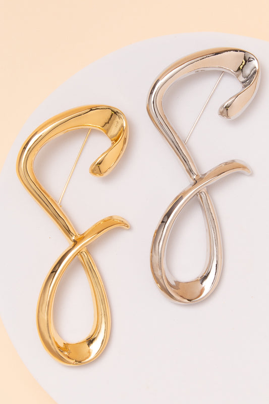 Annabelle Open Infinity Pin Brooch