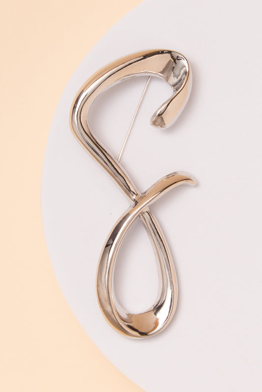Annabelle Open Infinity Pin Brooch | Gold