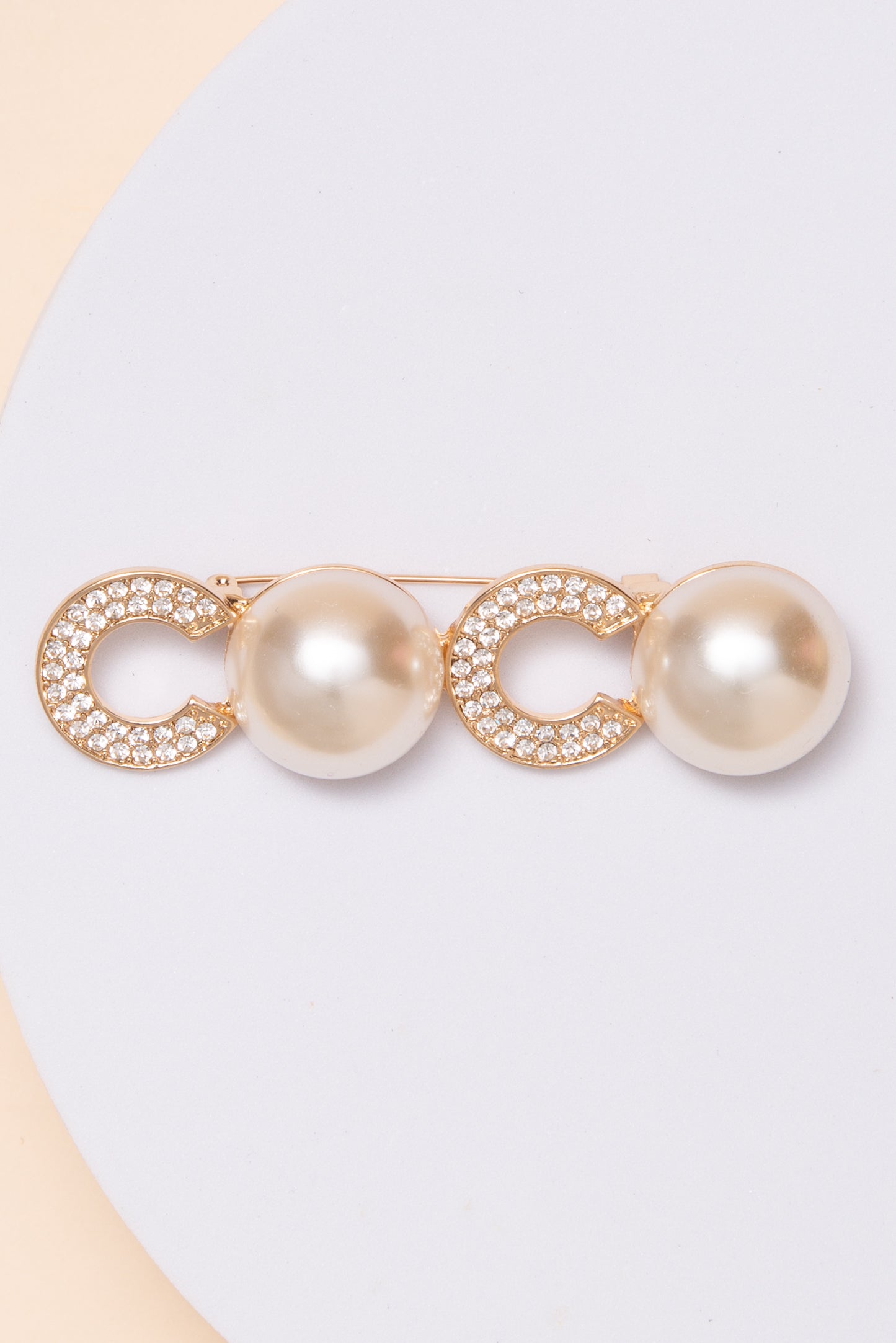 Annie Casting Pearl Flower Brooch | Gold