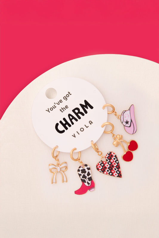 Alessandra 5-Piece Enamel Charm Set