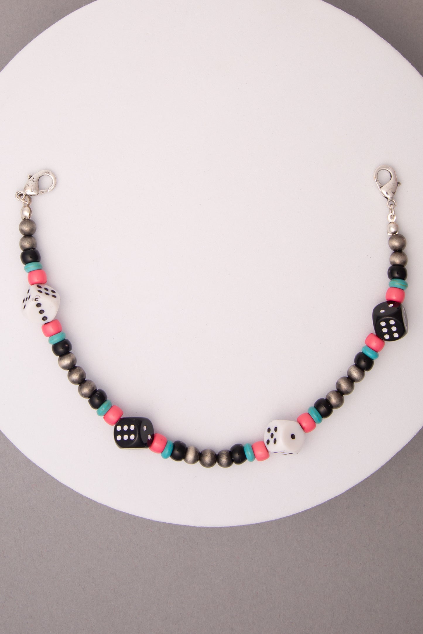 Ruthie Dice Multi Color Theme Charm Trucker Hat Chain