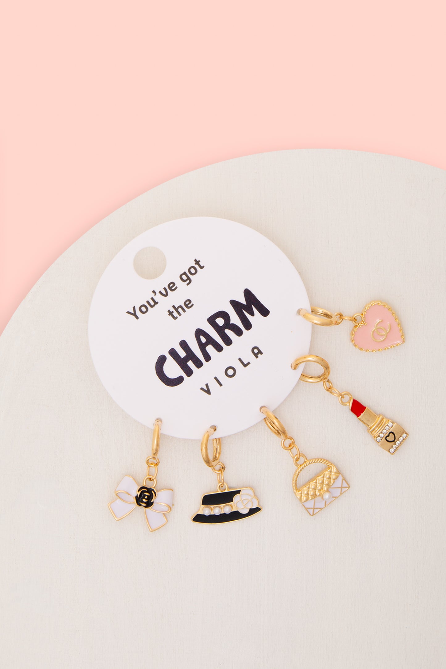 Adriana Fashionista Theme 5 Pc Charm Set
