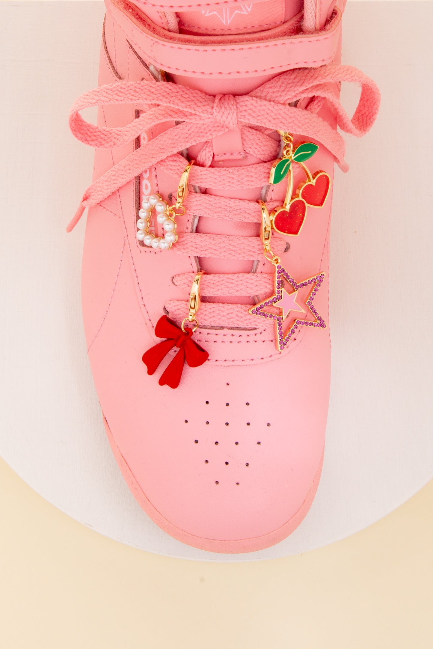 Jennifer Heart Theme Shoe Charm Set with Rhinestone Accents