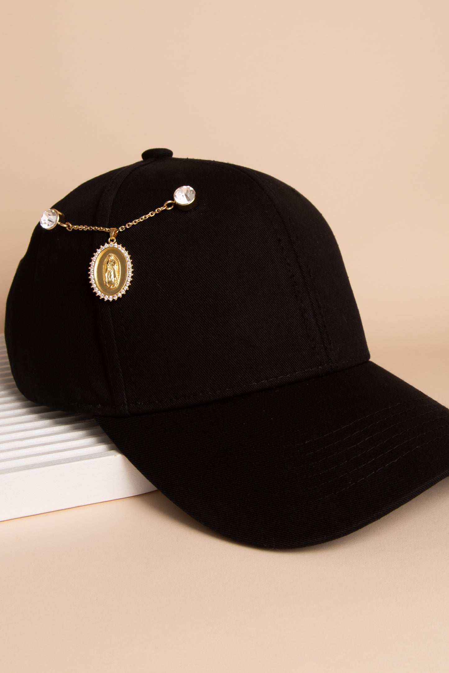 Rebecca Cubic Zirconia Embellished Medallion Cap Chain