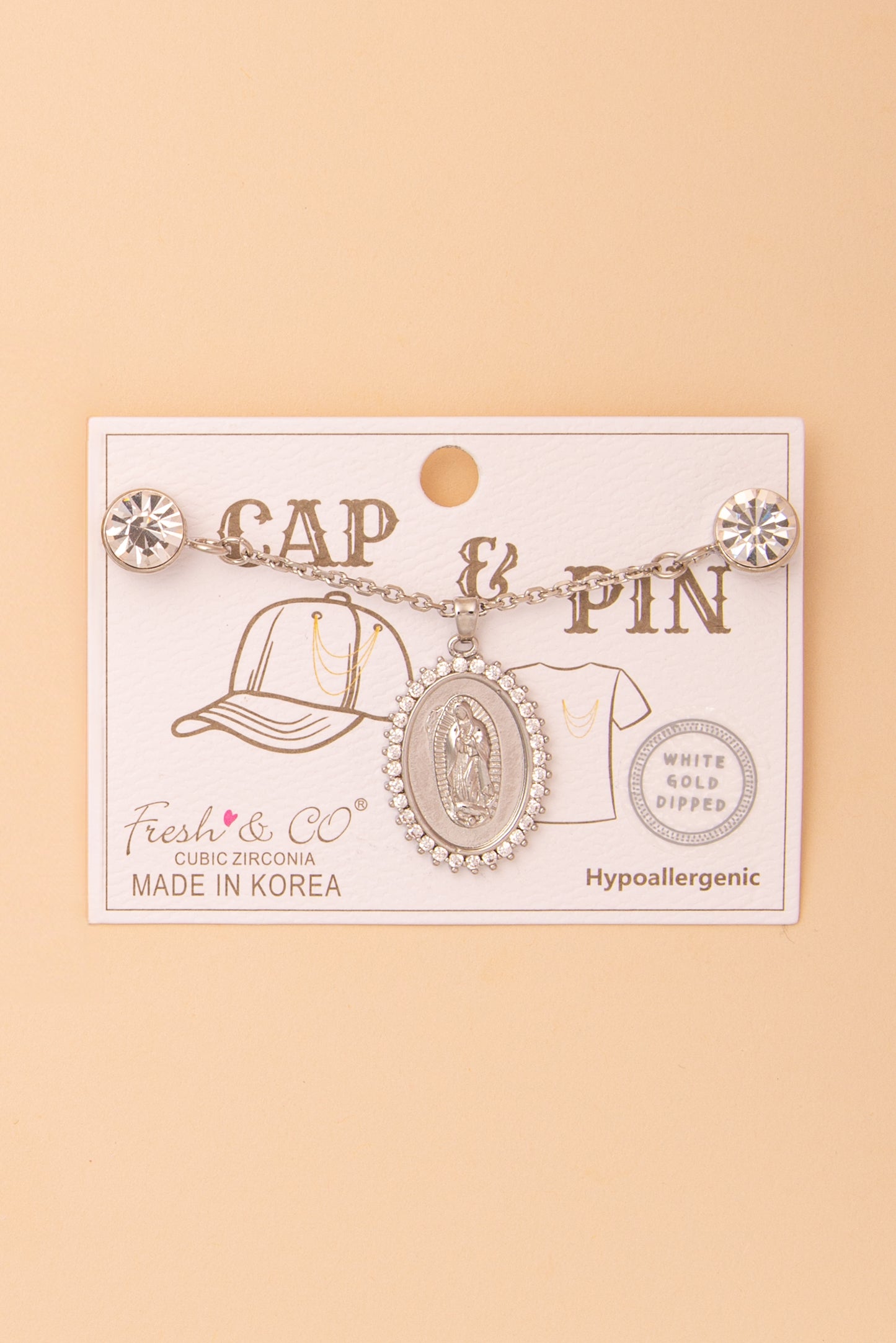 Rebecca Cubic Zirconia Embellished Medallion Cap Chain