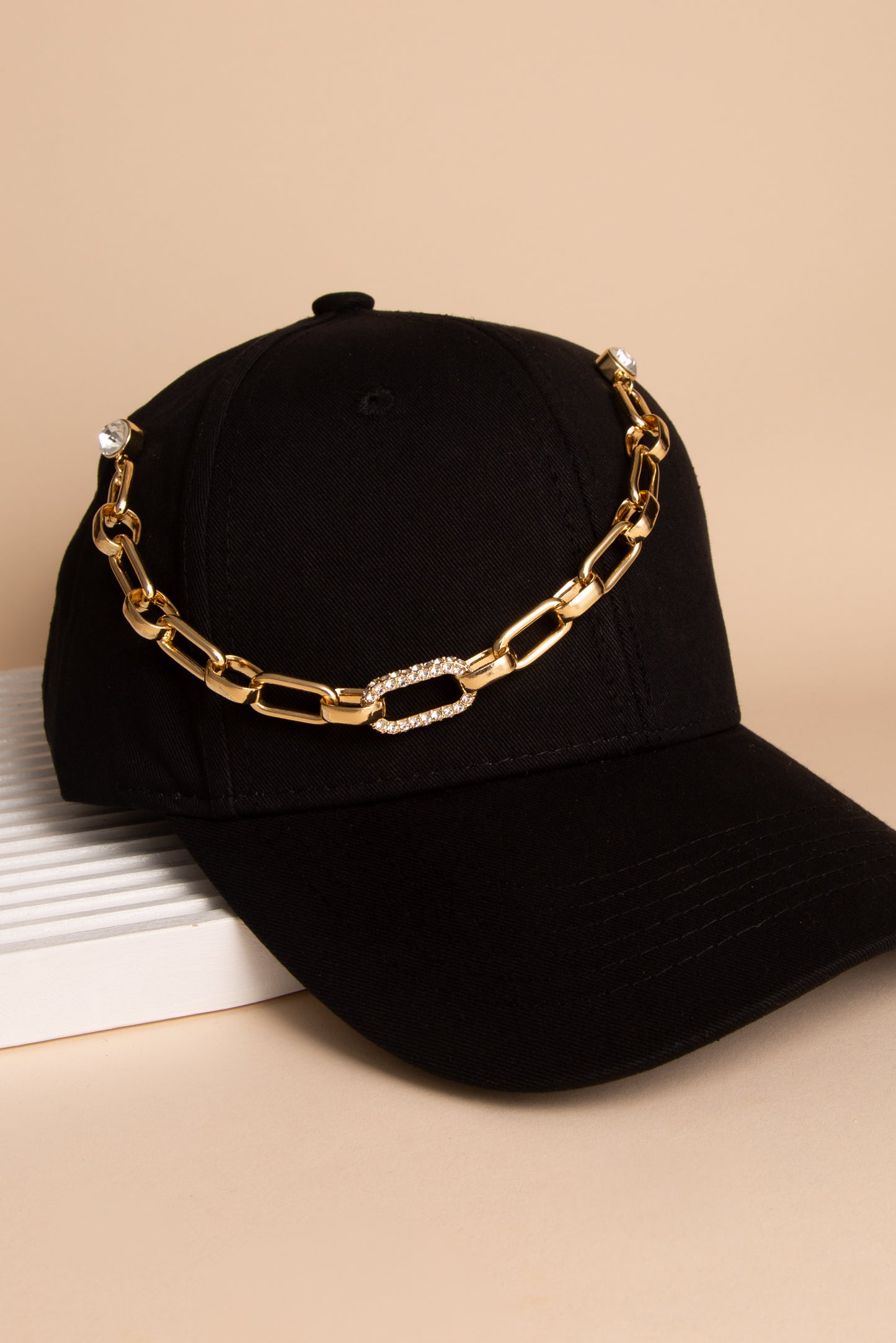 Lena Crystal Rhinestone Embellished Cap Chain