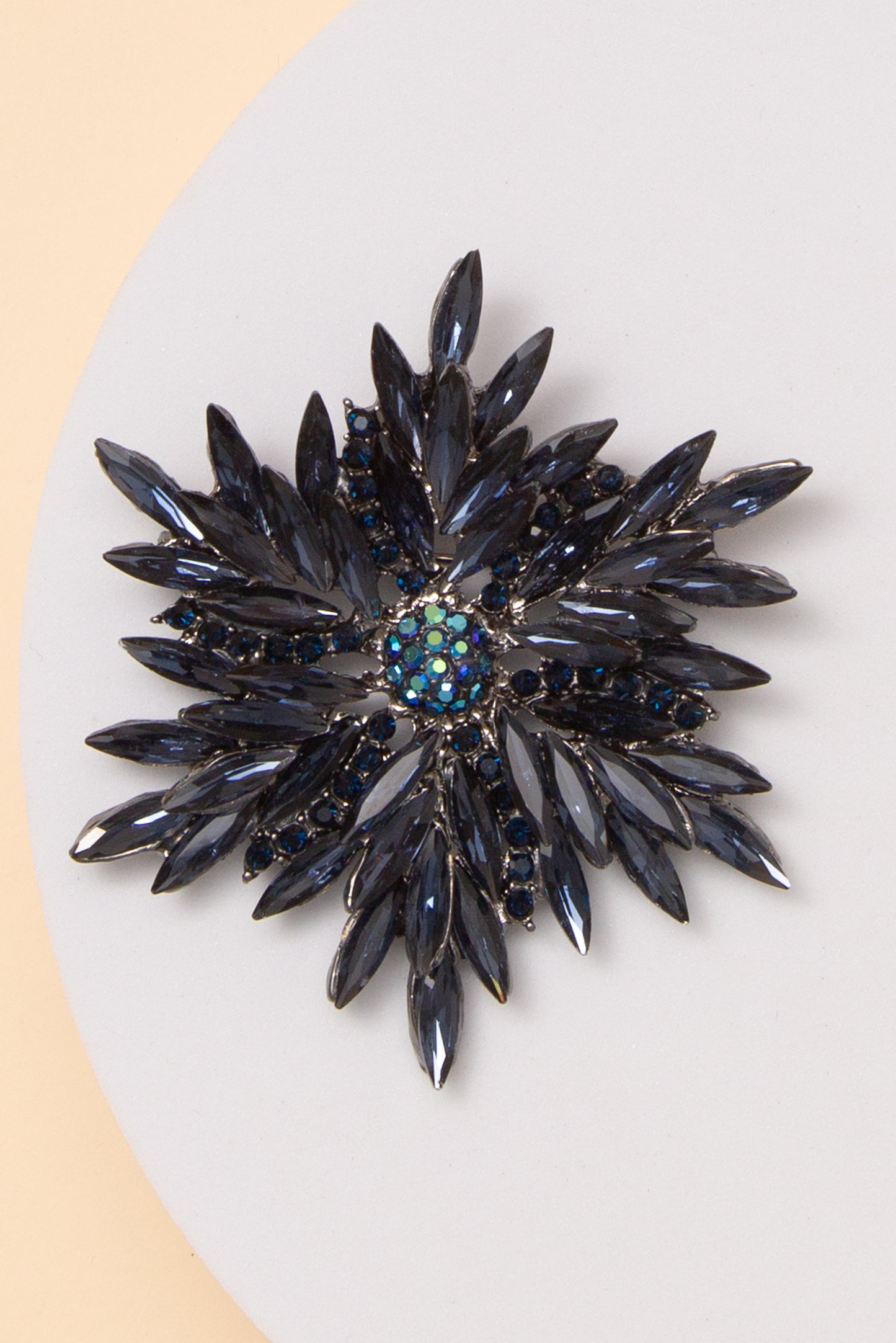 Victoria Stone Flower Shape Brooch Pin
