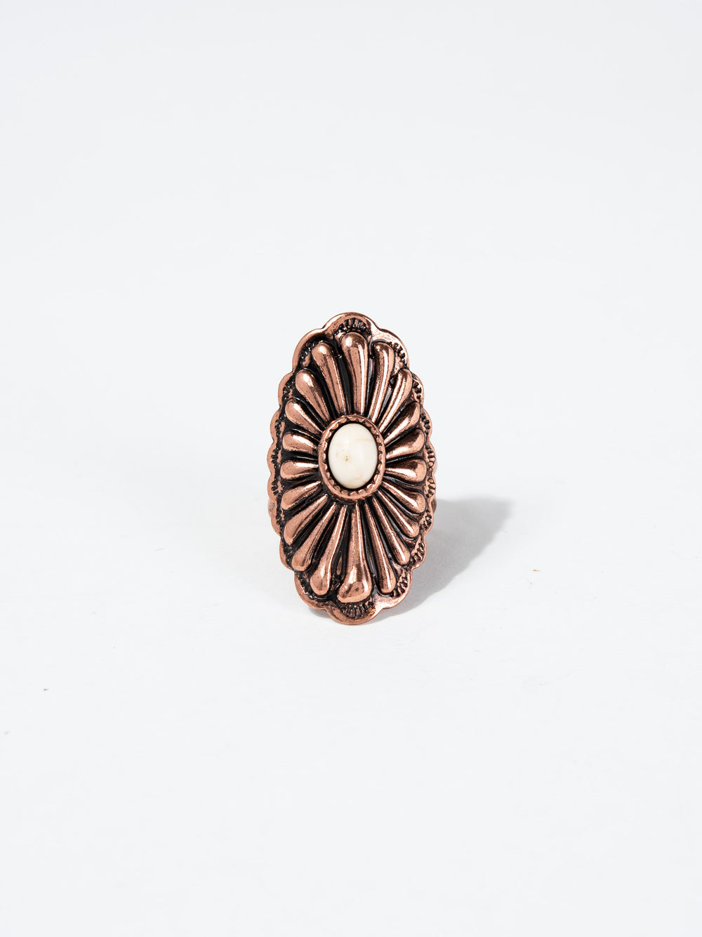 Reiko Western Design Concho Cuff Ring | Copper