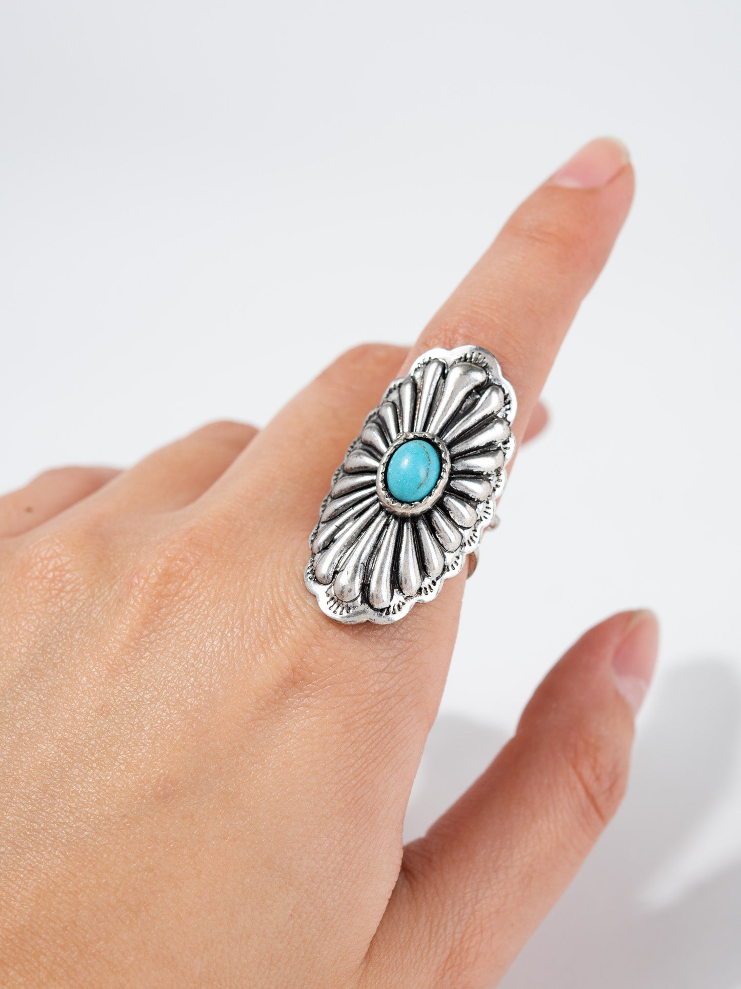 Reiko Western Design Concho Cuff Ring