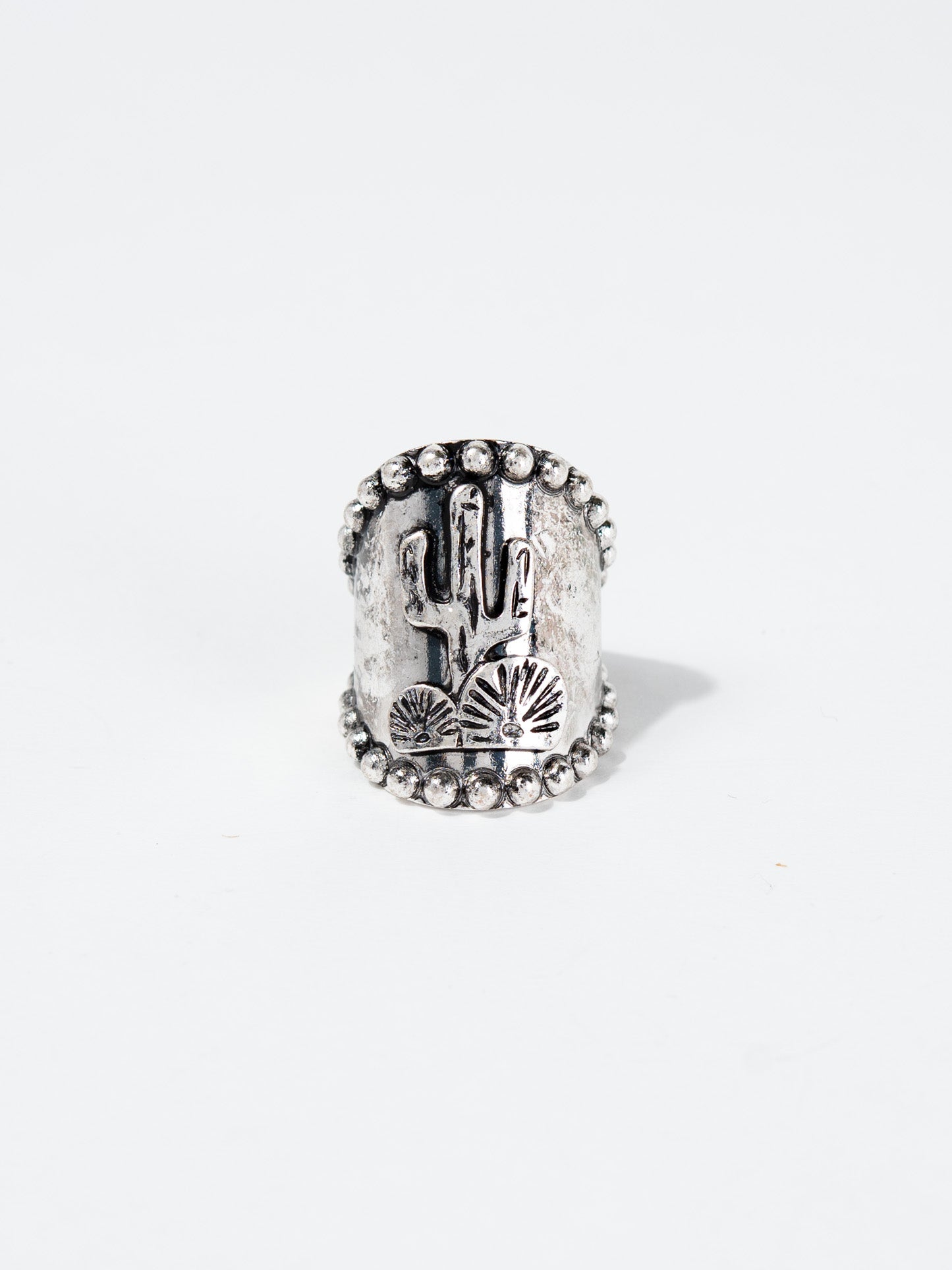 Anika Western Cactus Cuff Ring