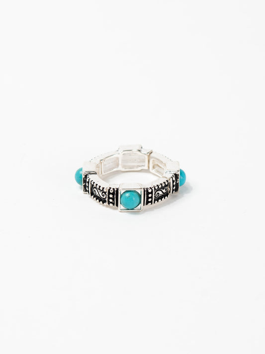 Maggie Western 4-Stone Turquoise Stretch Ring