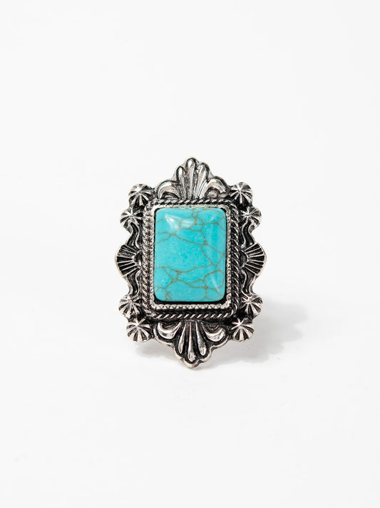 Fawn Western Square Design Cuff Ring