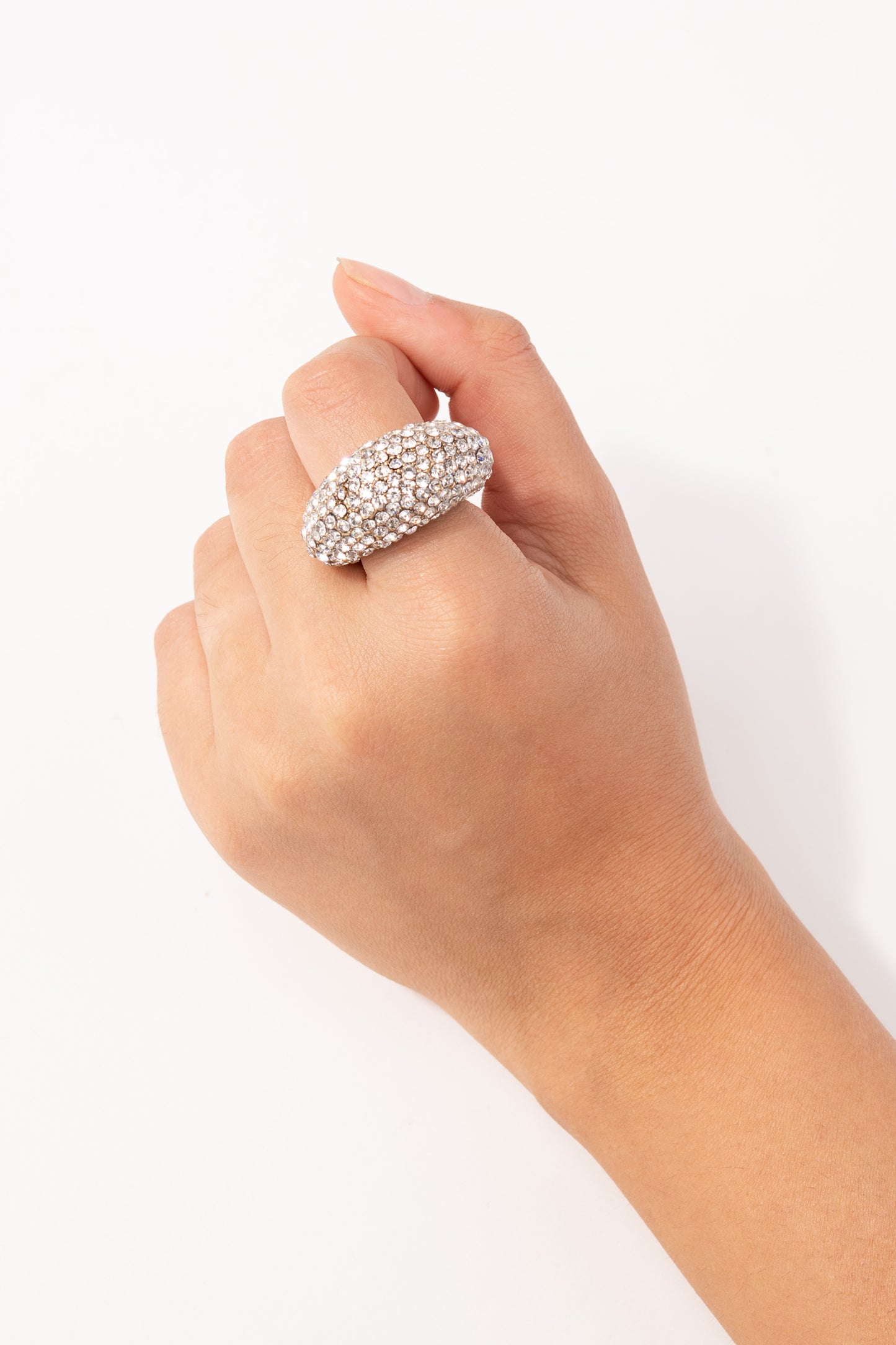 Kimia Rhinestone Cashew Ring