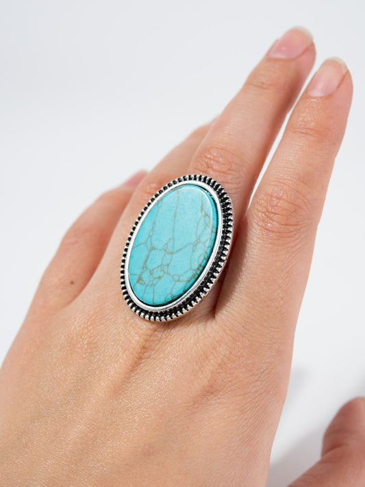 Darcy Western Stone Cuff Ring | Turquoise