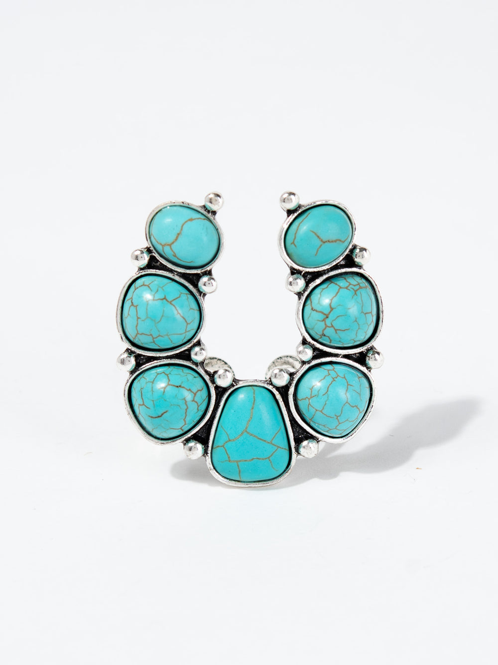 Griselda Western Design Stone Cuff Ring