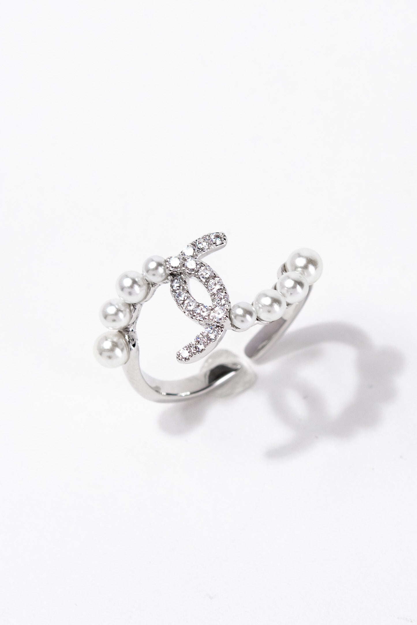 Annie Pearl Rhinestone Adjustable Ring