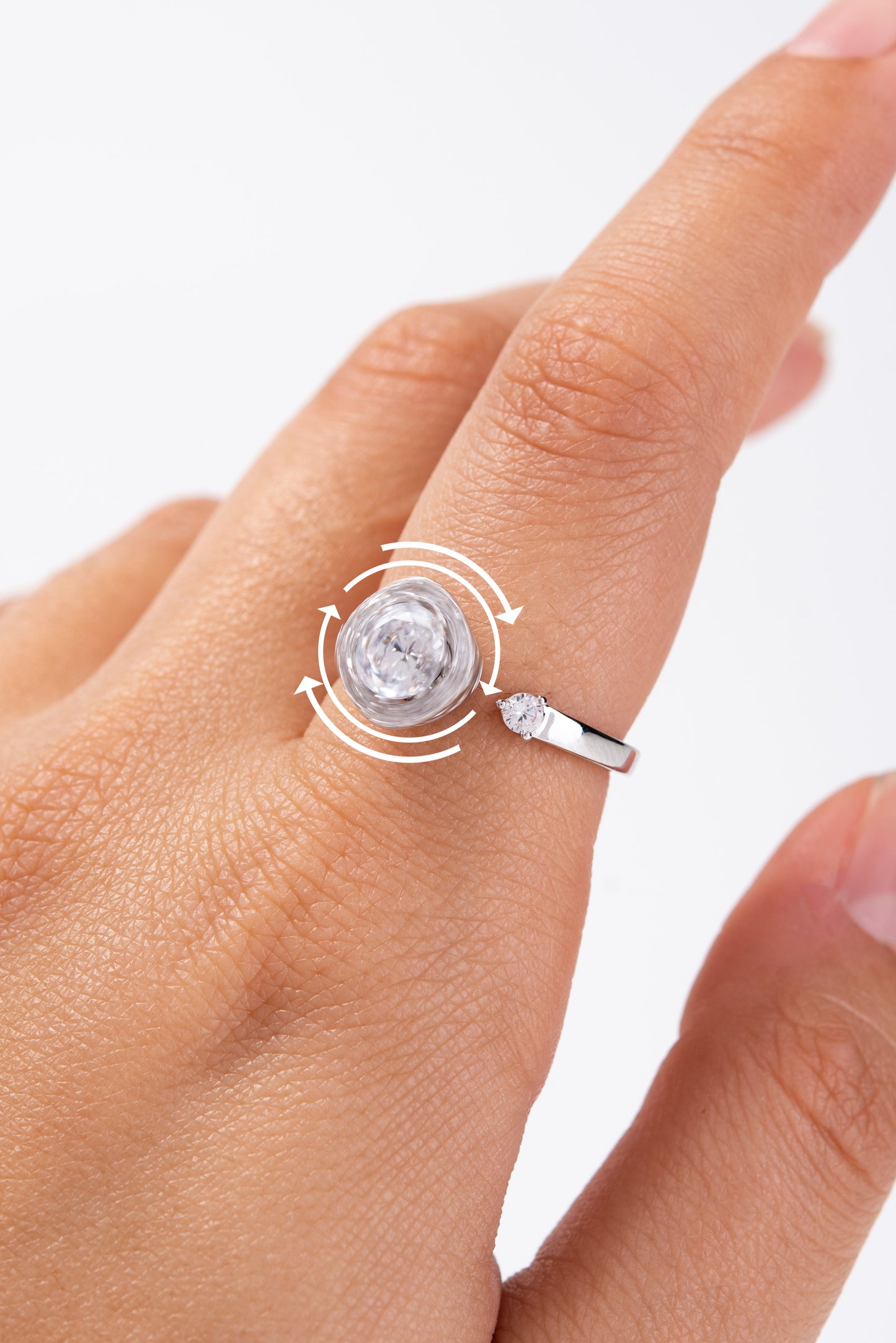 Caitlyn CZ Rhinestone Cuff Ring
